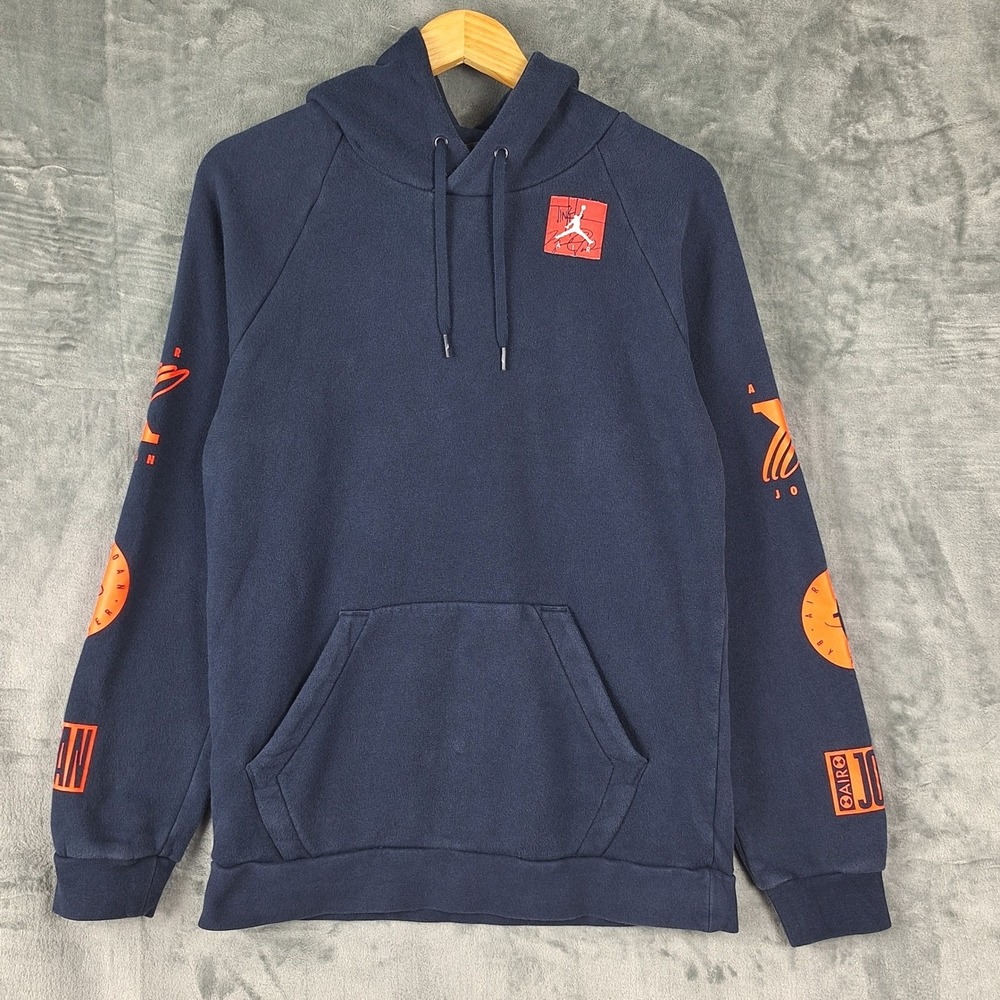 Nike Air Jordan Hoodie Small‎ Blue Tinker Hatfield Basketball Jumpman Sweatshirt